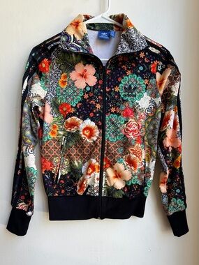 Adidas Jacket Jardim Agharta Farm Firebird Track Floral Women’s Size XS